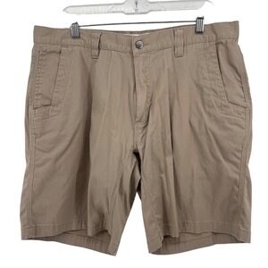 Mountain Khakis Jackson Hole Relaxed Fit Men's Tan Canvas Shorts 38x10